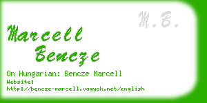 marcell bencze business card